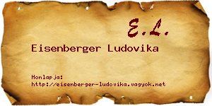 Eisenberger Ludovika névjegykártya